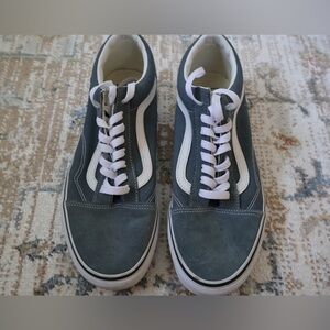 Vans Men's Old Skool Skate Shoes - blue/White size 10.5